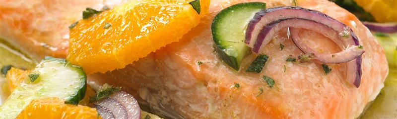 Citrus salmon and orange salad