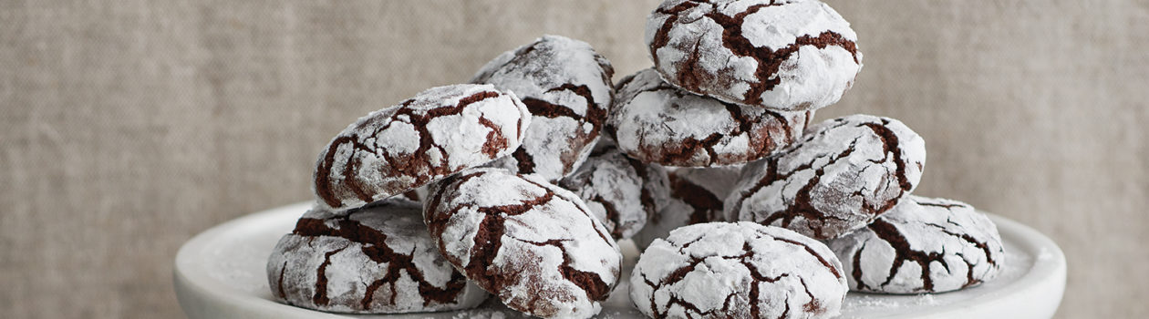 Coffee chocolate crinkle cookies