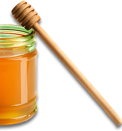 recipe-honey-img honey in jar with honey dipper clippping