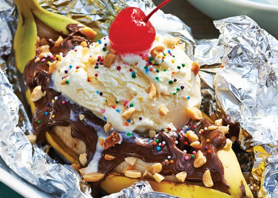 Grilled Banana Splits
