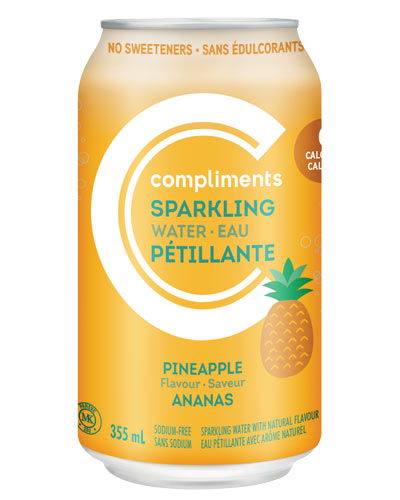 Photograph of the pineapple sparkling water can.