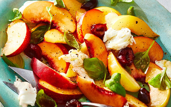 Stone Fruit Caprese Salad