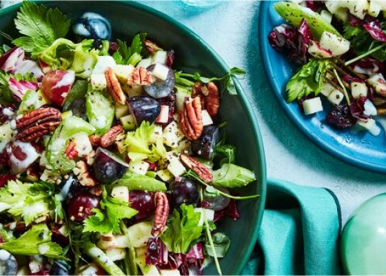 Waldorf-Style Salad with Honey-Yogurt Dressing