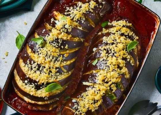 Hasselback Eggplant