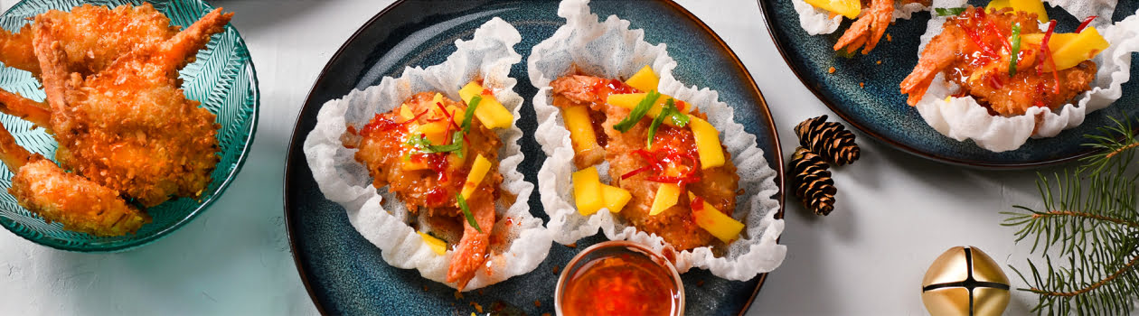 Sweet and Spicy Coconut Shrimp Rice Paper Tacos