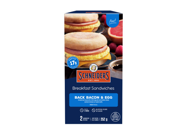 Schneiders® Back Bacon & Egg Breakfast Sandwiches