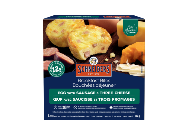 Schneiders® Egg, Sausage & Three Cheese Breakfast Bites