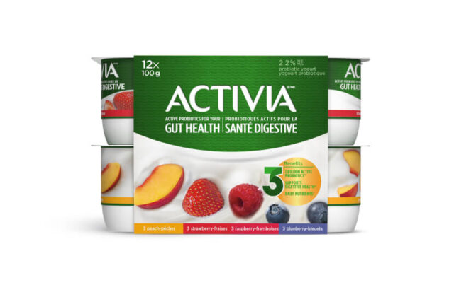 Activia Probiotic Yogurt Strawberry/Blueberry/Raspberry/Peach 12 x 100 g