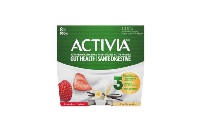 Activia Yogurt with Probiotics Strawberry Vanilla 8 x 100 g