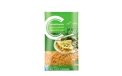 Package of Compliments cheddar cheese