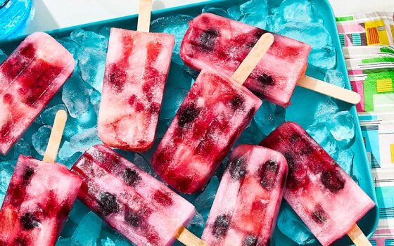 Sparkling Water Popsicles